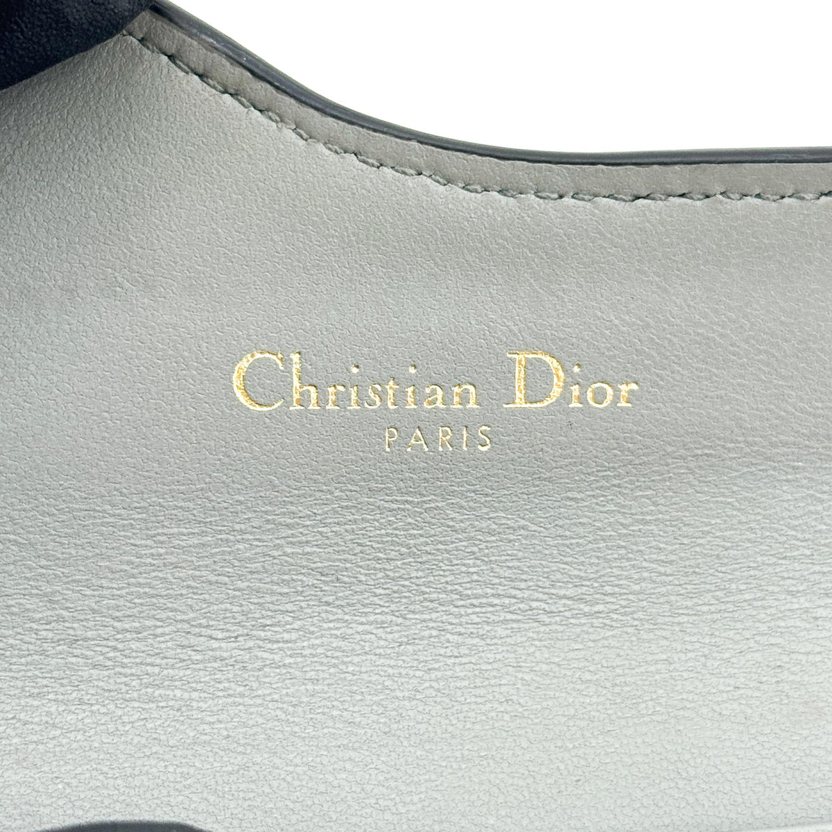 Christian Dior Saddle Lotus Leather, Gray, Leather, Wallet