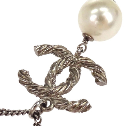 Chanel CC Drop Pendant Metal with Enamel and Glass, Gold, Gold Plated, Necklace