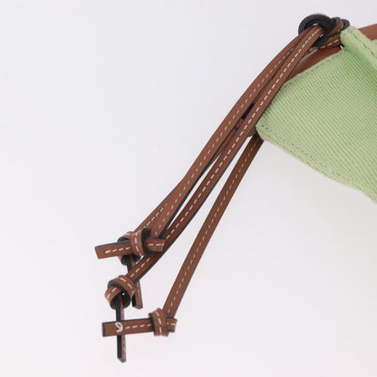 Loewe Cushion Canvas, Green, Canvas, Tote Bag