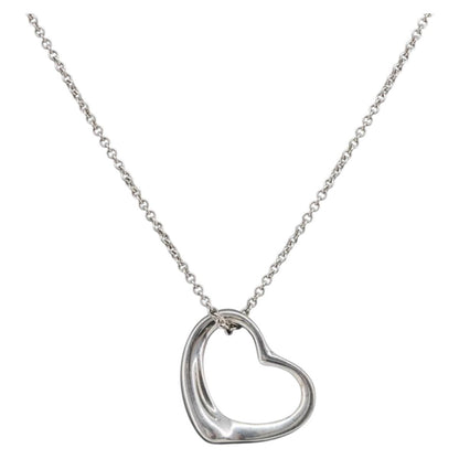 Tiffany & Co. Elsa Peretti Open Heart Pendant Sterling Silver, Silver, Silver, Necklace