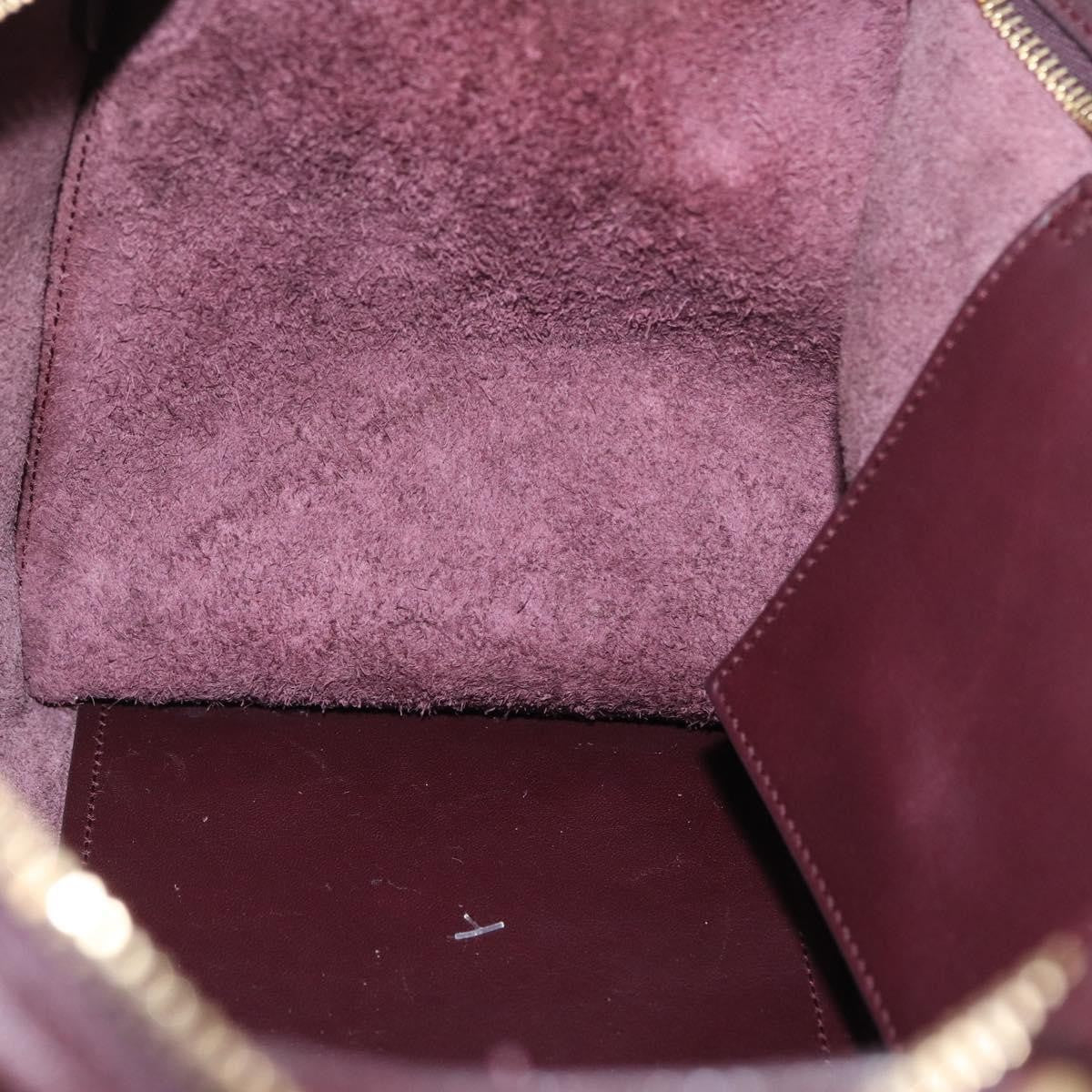 Saint Laurent Classic Y Cabas Leather, Purple, Leather, Tote Bag