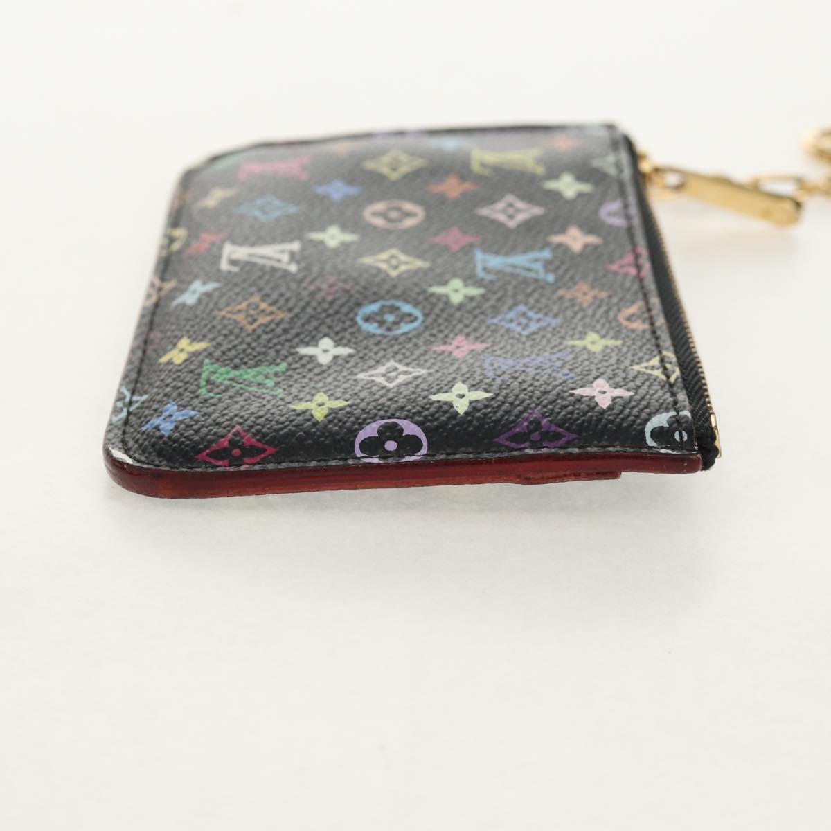 Louis Vuitton Pochette clés NM Monogram Multicolor Canvas, Black, Canvas, Wallet
