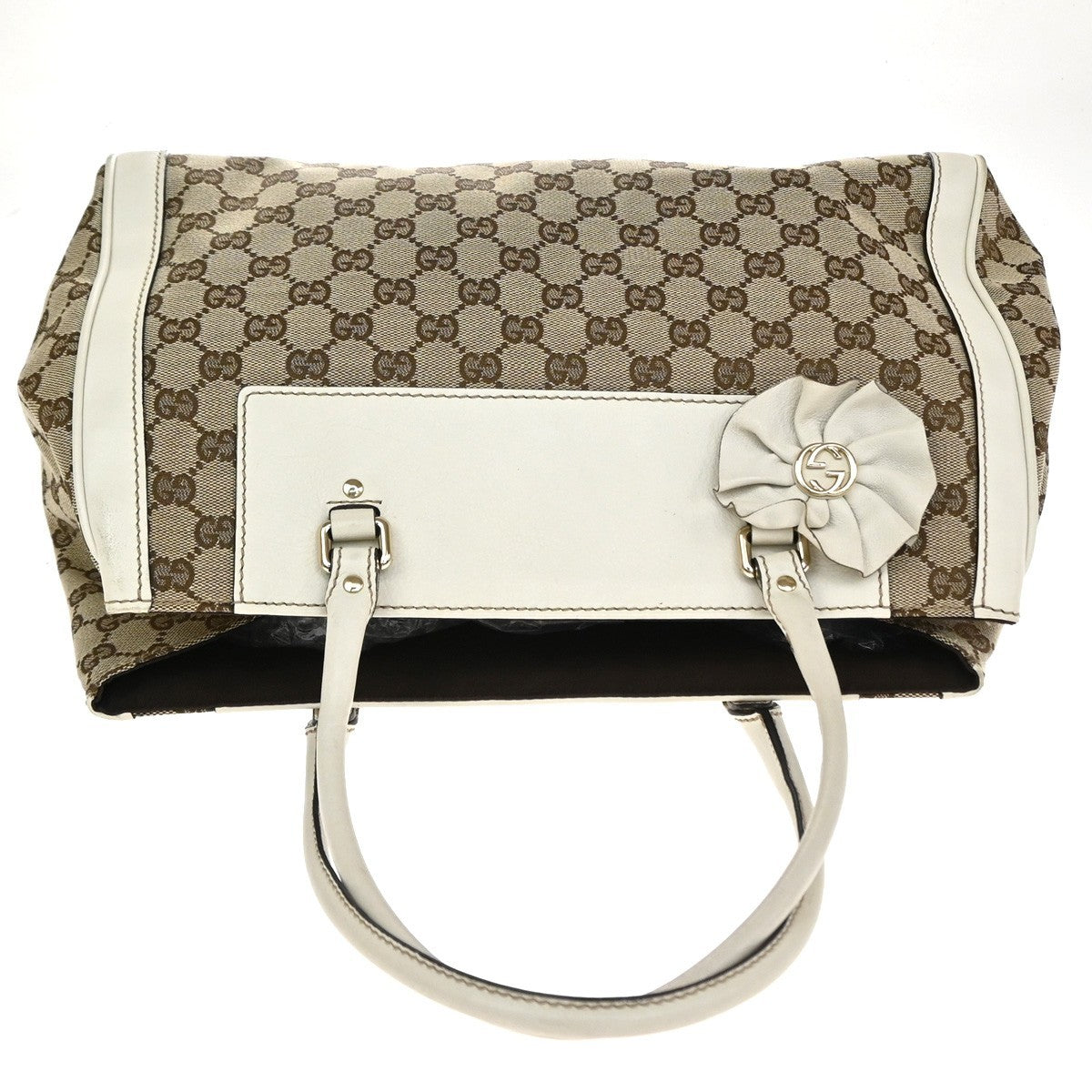 Gucci Trophy GG Canvas with Leather, Brown, Canvas, Tote Bag