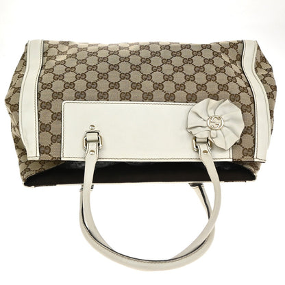 Gucci Trophy GG Canvas with Leather, Brown, Canvas, Tote Bag