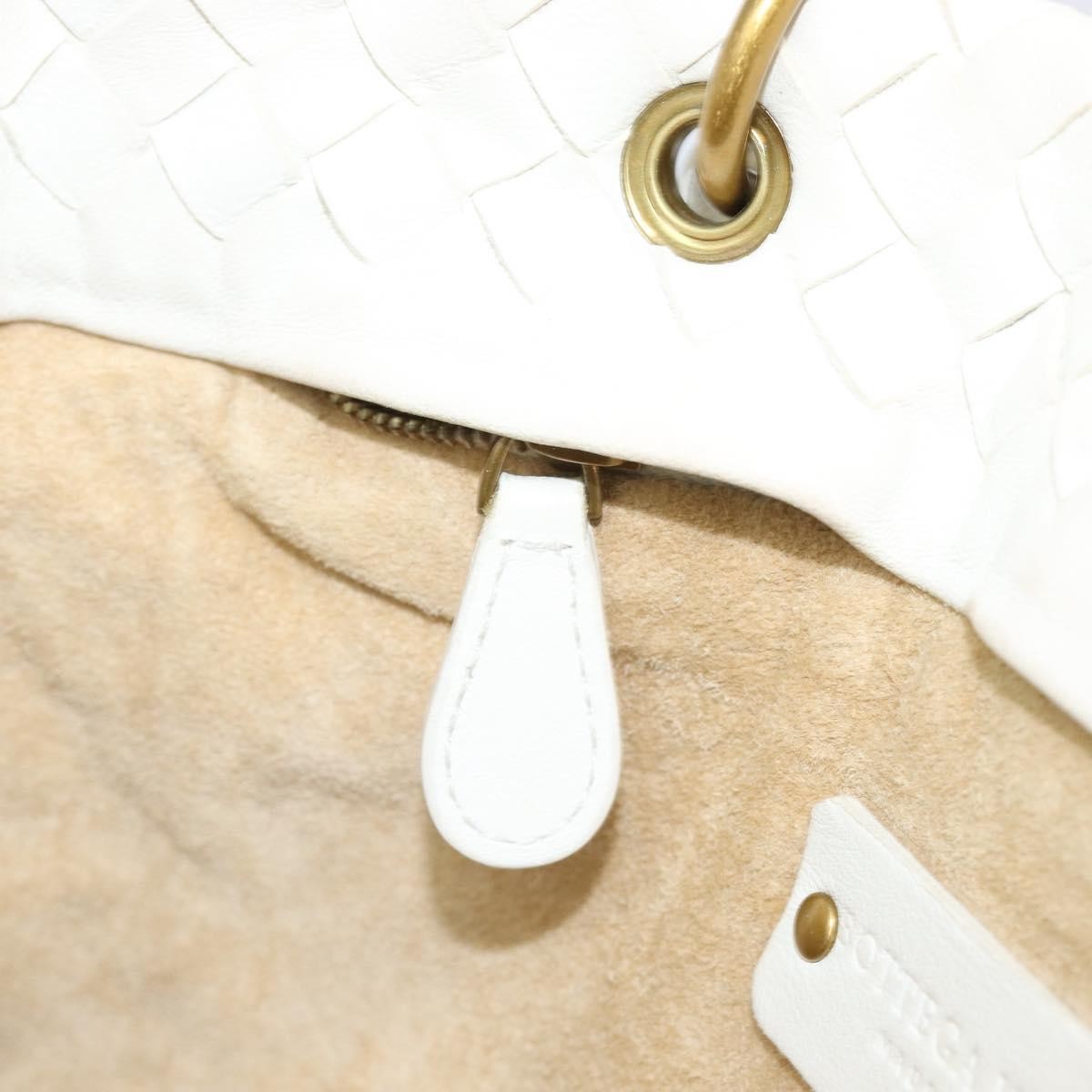 Bottega Veneta Capri Tote Intrecciato Nappa, White, Leather, Tote Bag