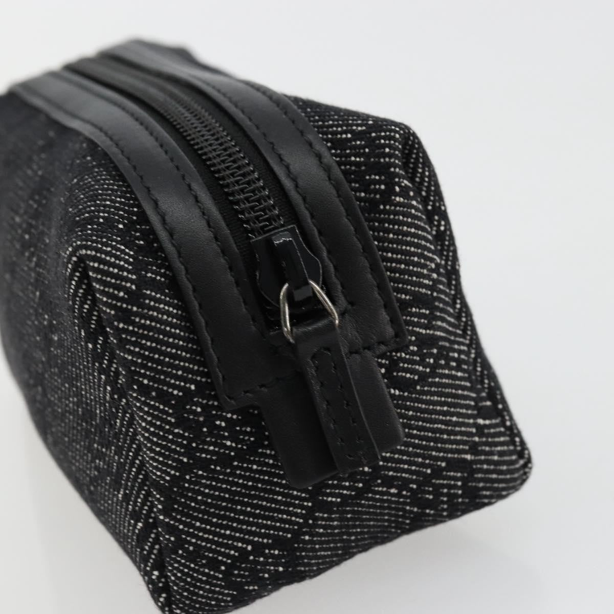 Gucci Zip Pouch GG Coated Canvas, Black, Canvas, Clutch