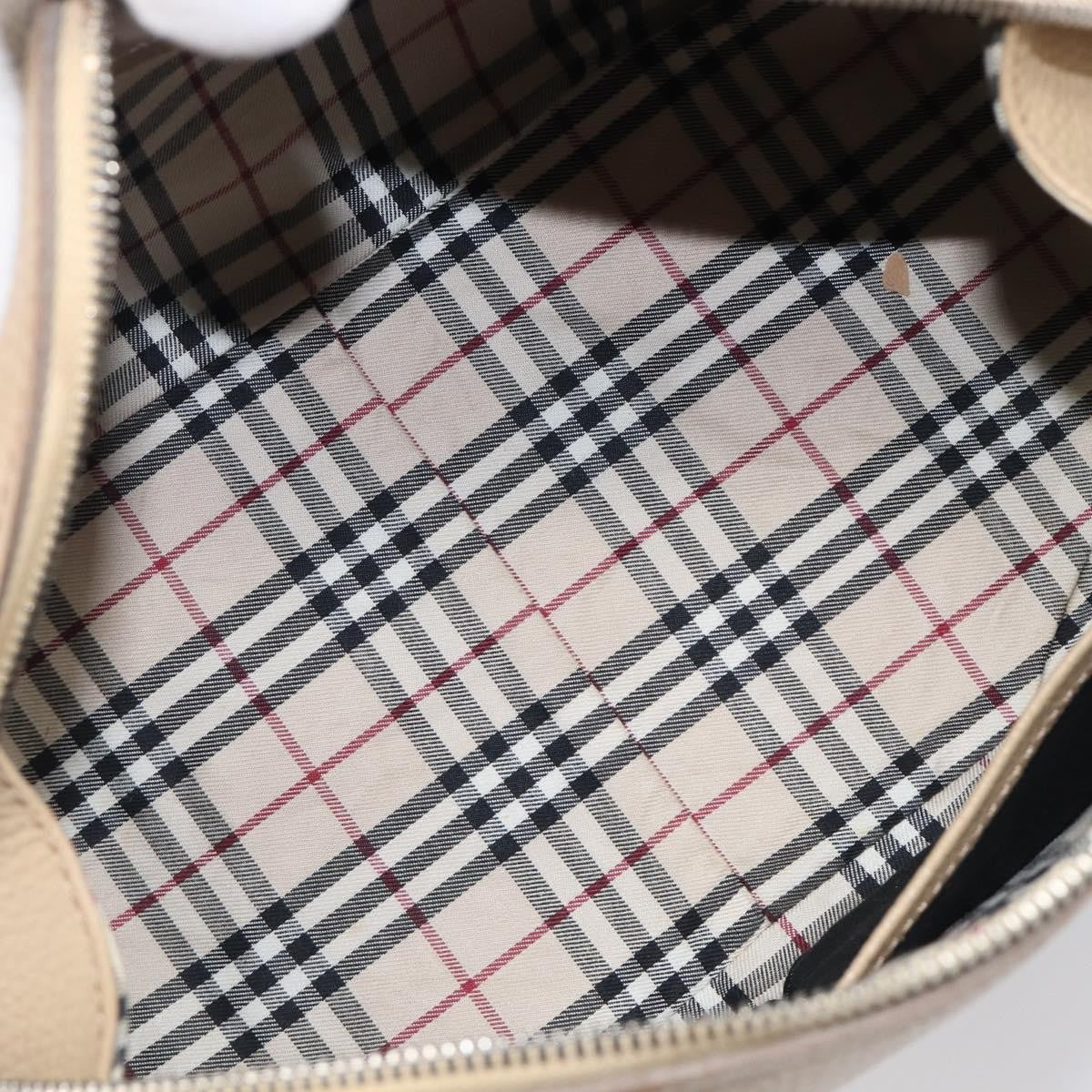 Burberry Belted Boston Leather, Beige, Leather, Handbag