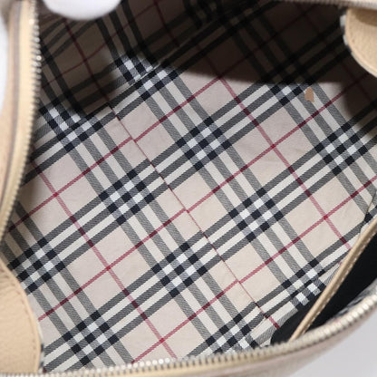Burberry Belted Boston Leather, Beige, Leather, Handbag