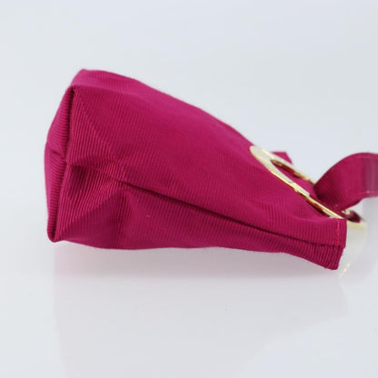 Celine Circle Logo Canvas, Pink, Canvas, Clutch