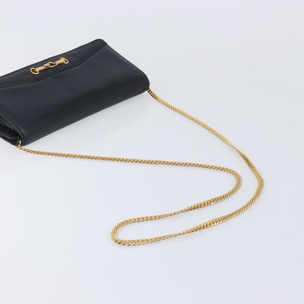 Celine Shoulder Leather, Black, Leather, Shoulder Bag