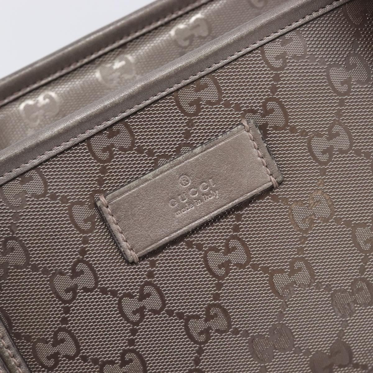 Gucci Tote GG Imprime, Silver, Canvas, Tote Bag