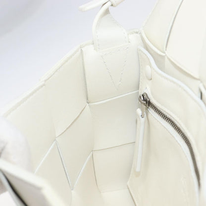 Bottega Veneta Cassette Maxi Intrecciato Leather, White, Leather, Crossbody Bag