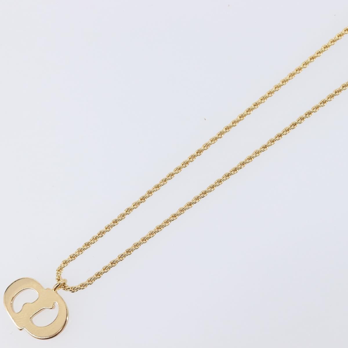 Christian Dior CD Pendant Metal, Gold, Metal, Necklace