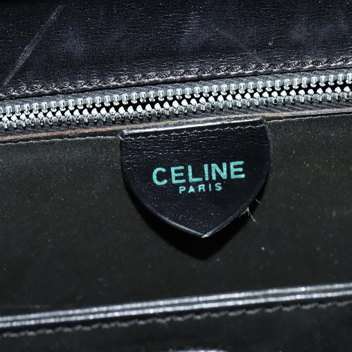 Celine Vintage Leather, Black, Leather, Shoulder Bag