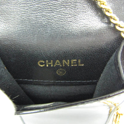 Chanel Key Pouch Patent, Black, Leather, Clutch