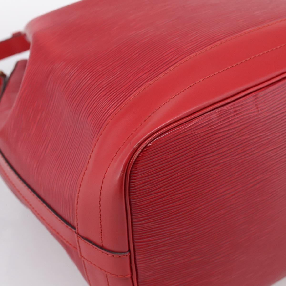Louis Vuitton Petit Noe Epi Leather, Red, Leather, Handbag