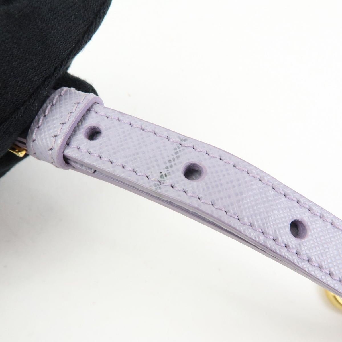 Prada Open Promenade Saffiano Leather, Purple, Leather, Handbag