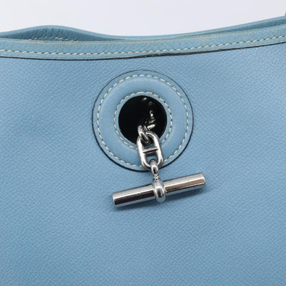 Hermes Vespa Courchevel, Blue, Leather, Shoulder Bag