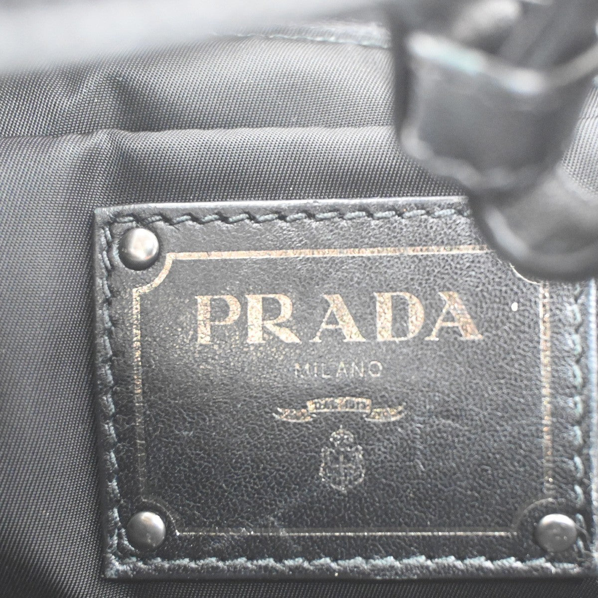 Prada Convertible Double Tote Tessuto, Black, Nylon, Handbag