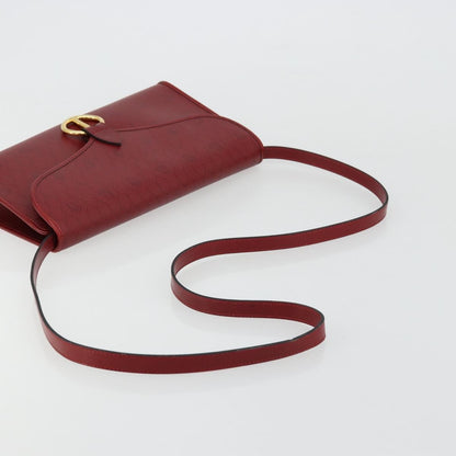 Christian Dior Vintage Honeycomb Canvas, Red, Canvas, Shoulder Bag