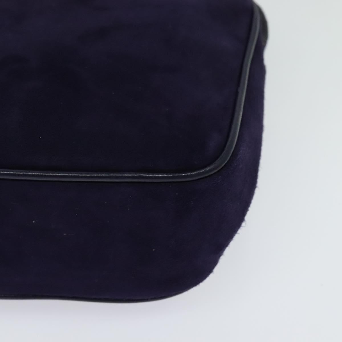 Salvatore Ferragamo Gancini Suede, Purple, Suede, Shoulder Bag