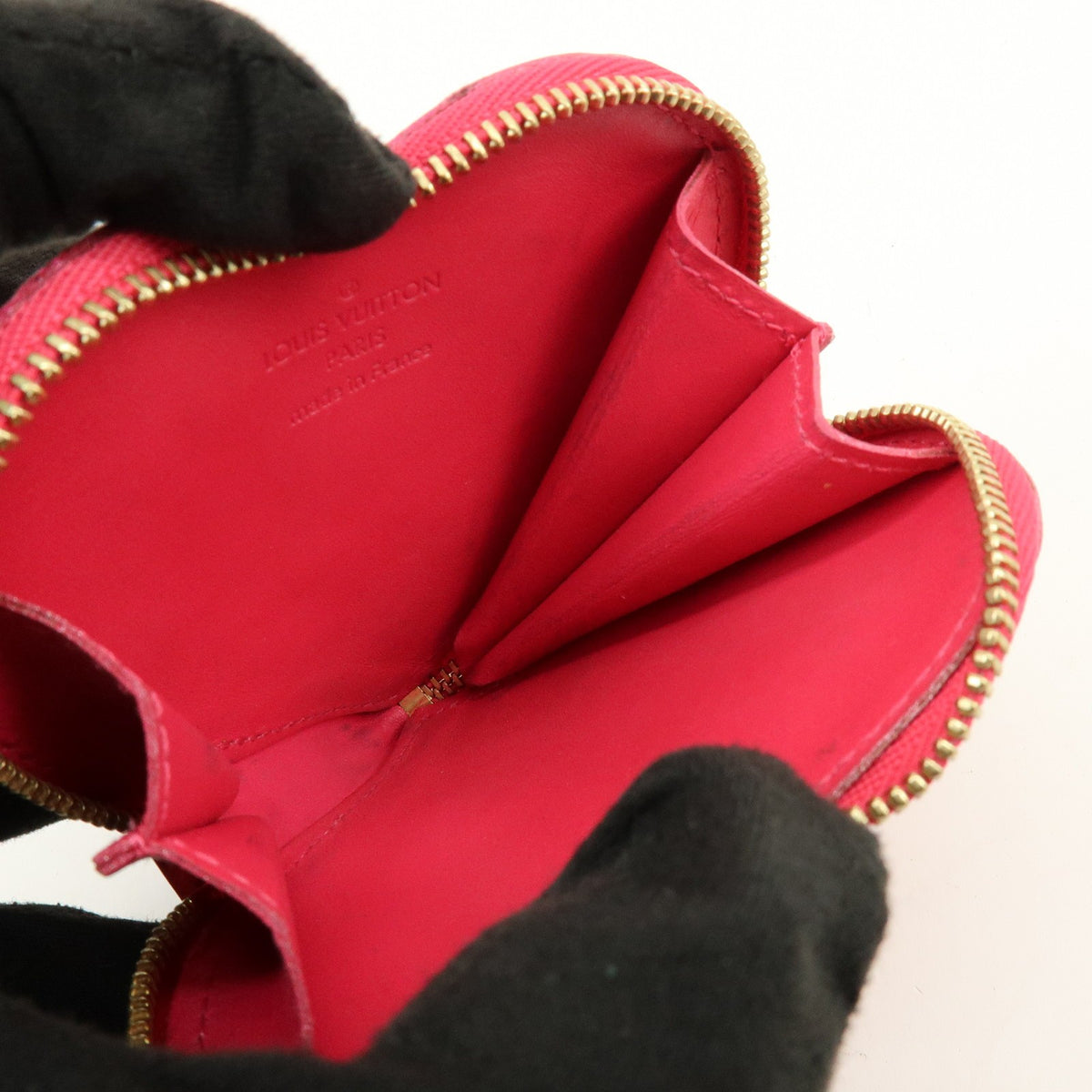 Louis Vuitton Heart Coin Purse Monogram Vernis, Pink, Patent Leather, Clutch