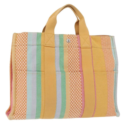Hermes Fourre Tout Multicolor Toile, Multicolour, Canvas, Tote Bag