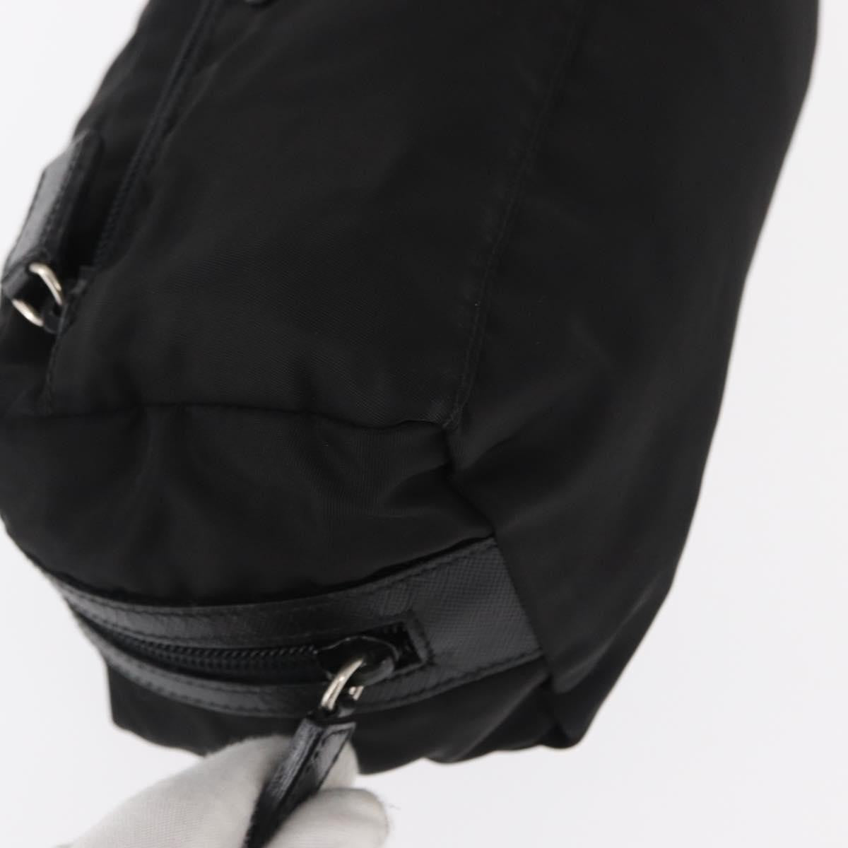 Prada Logo Pouch Nylon, Black, Nylon, Clutch