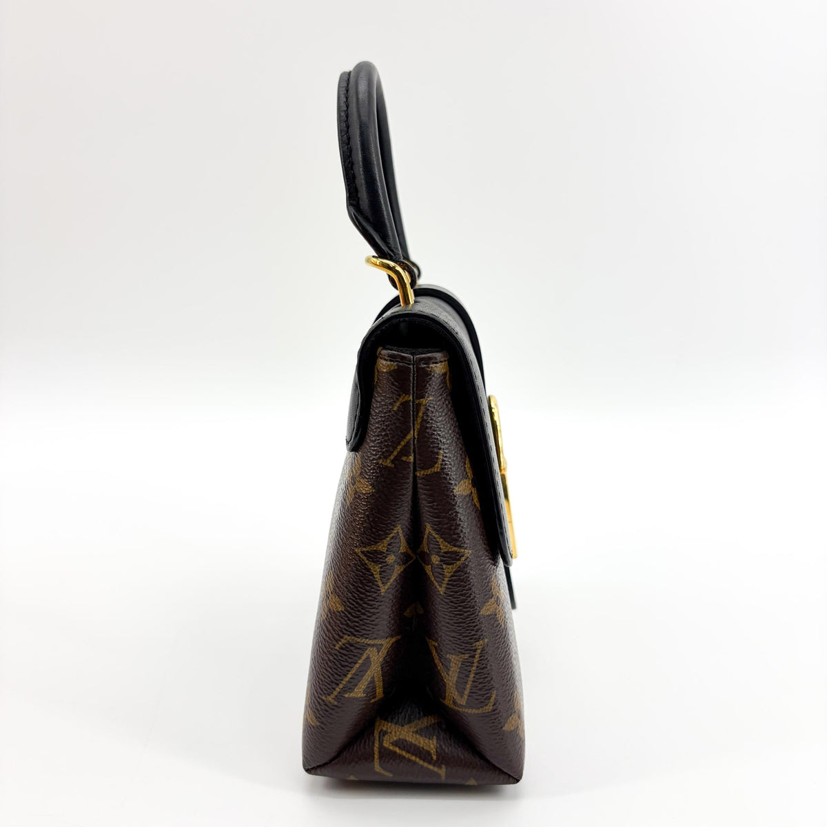 Louis Vuitton Locky Monogram Canvas with Leather, Black, Canvas, Handbag