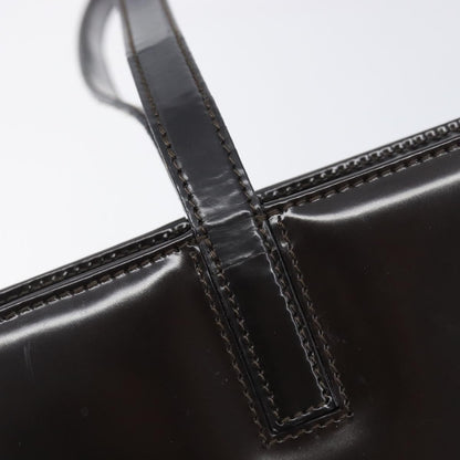 Salvatore Ferragamo Gancini Patent Leather, Brown, Patent Leather, Crossbody Bag