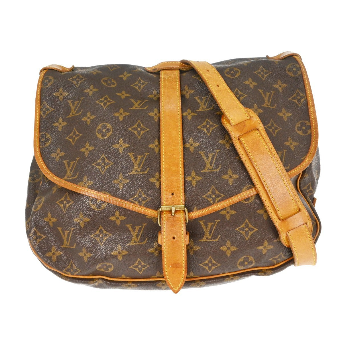 Louis Vuitton Saumur Monogram Canvas, Brown, Canvas, Shoulder Bag
