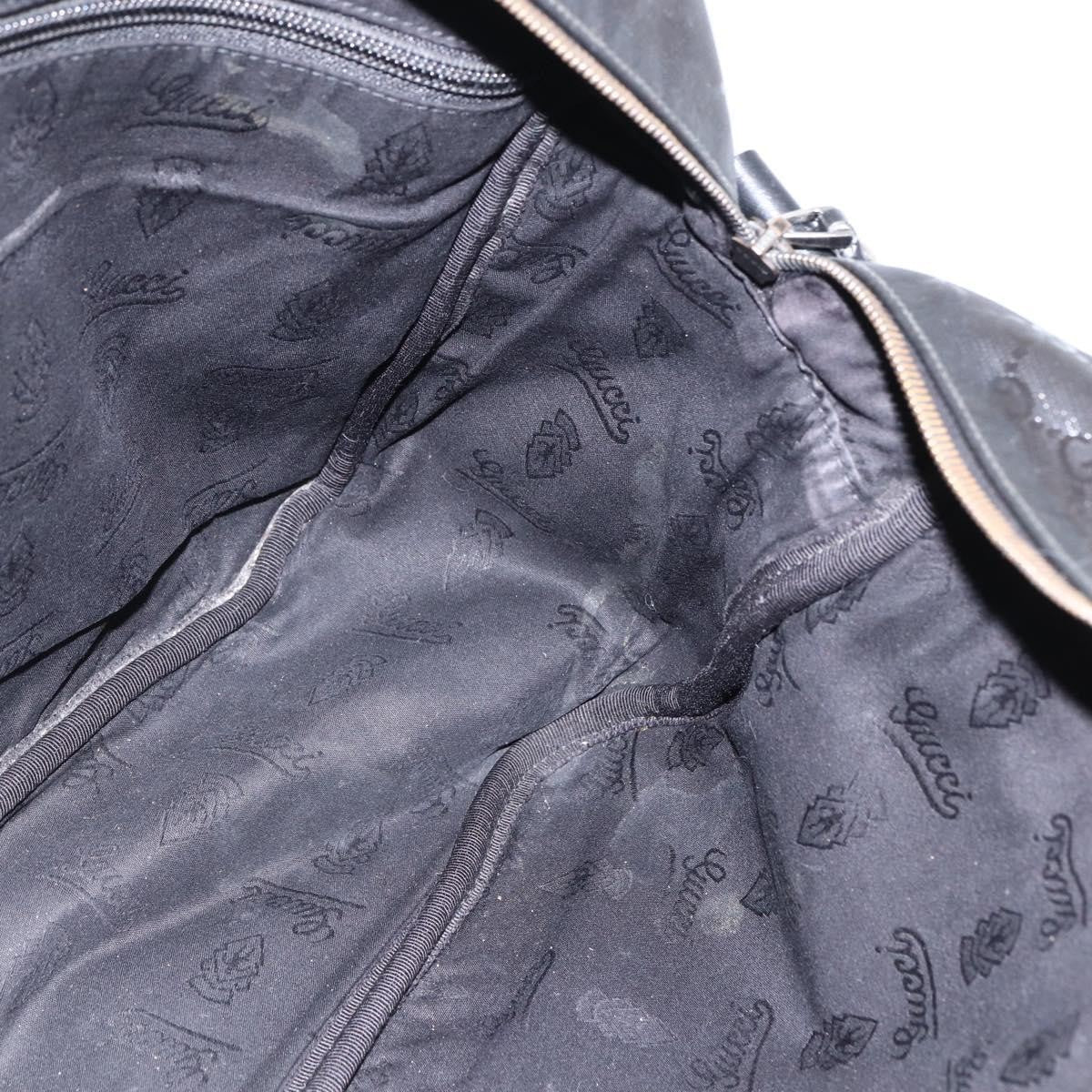 Gucci Zip Messenger GG Imprime, Black, Canvas, Shoulder Bag