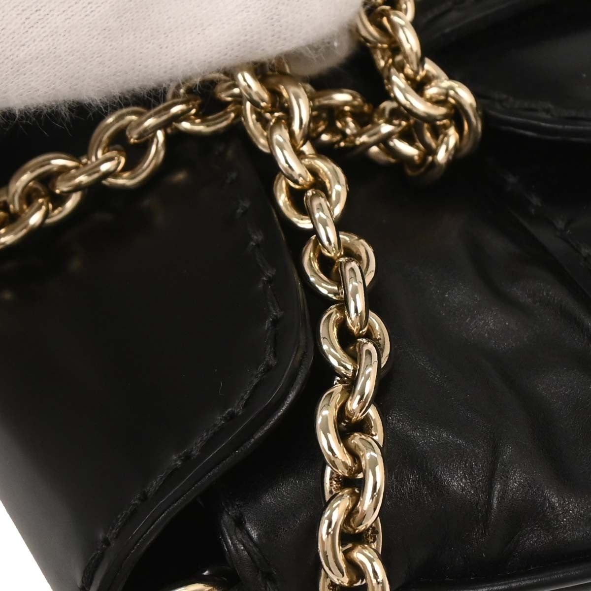 Gucci Vintage Leather, Black, Leather, Handbag
