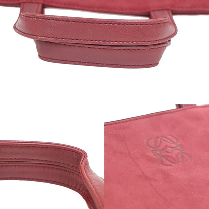 Loewe Anagram Tote Suede, Red, Suede, Tote Bag