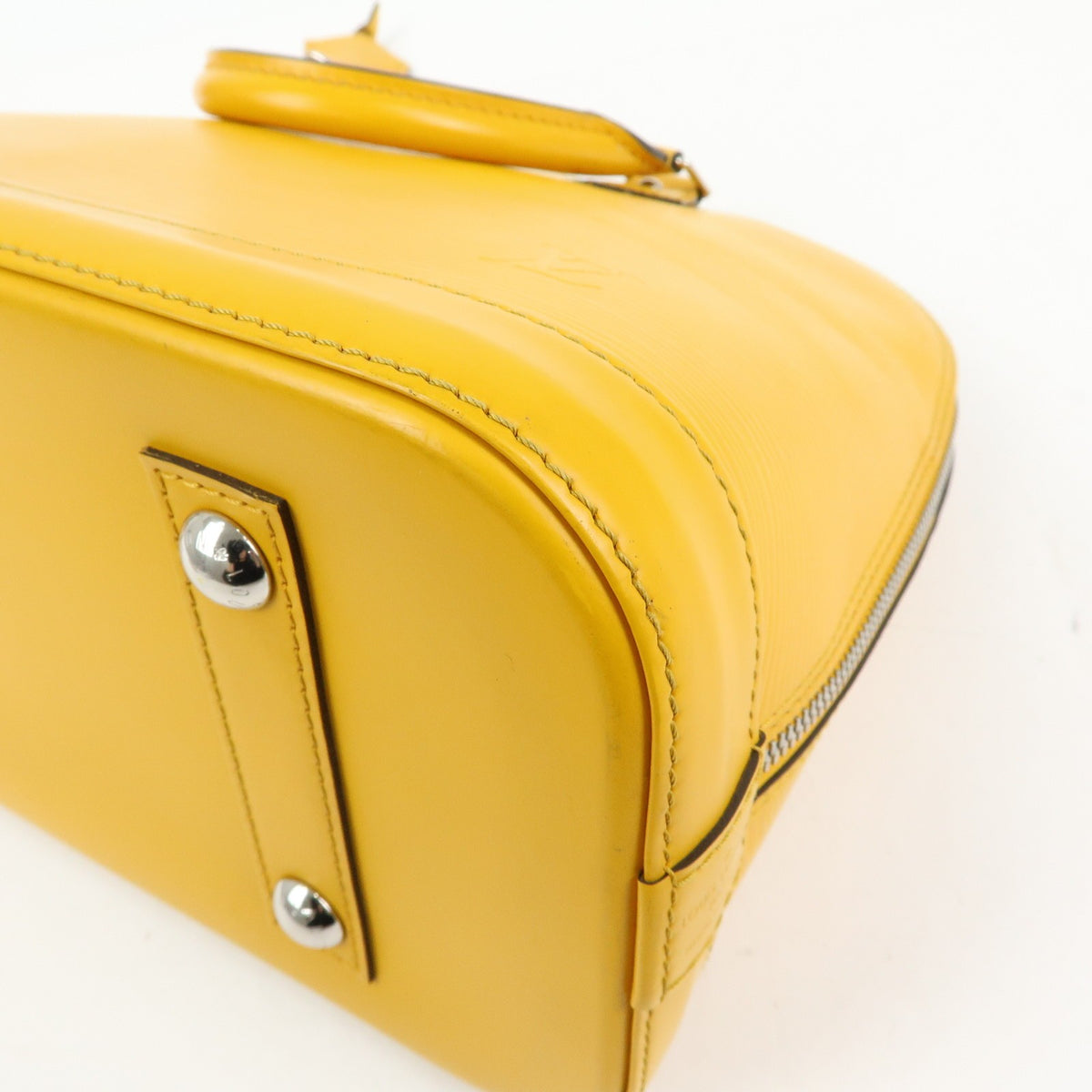 Louis Vuitton Alma Epi Leather, Yellow, Leather, Handbag