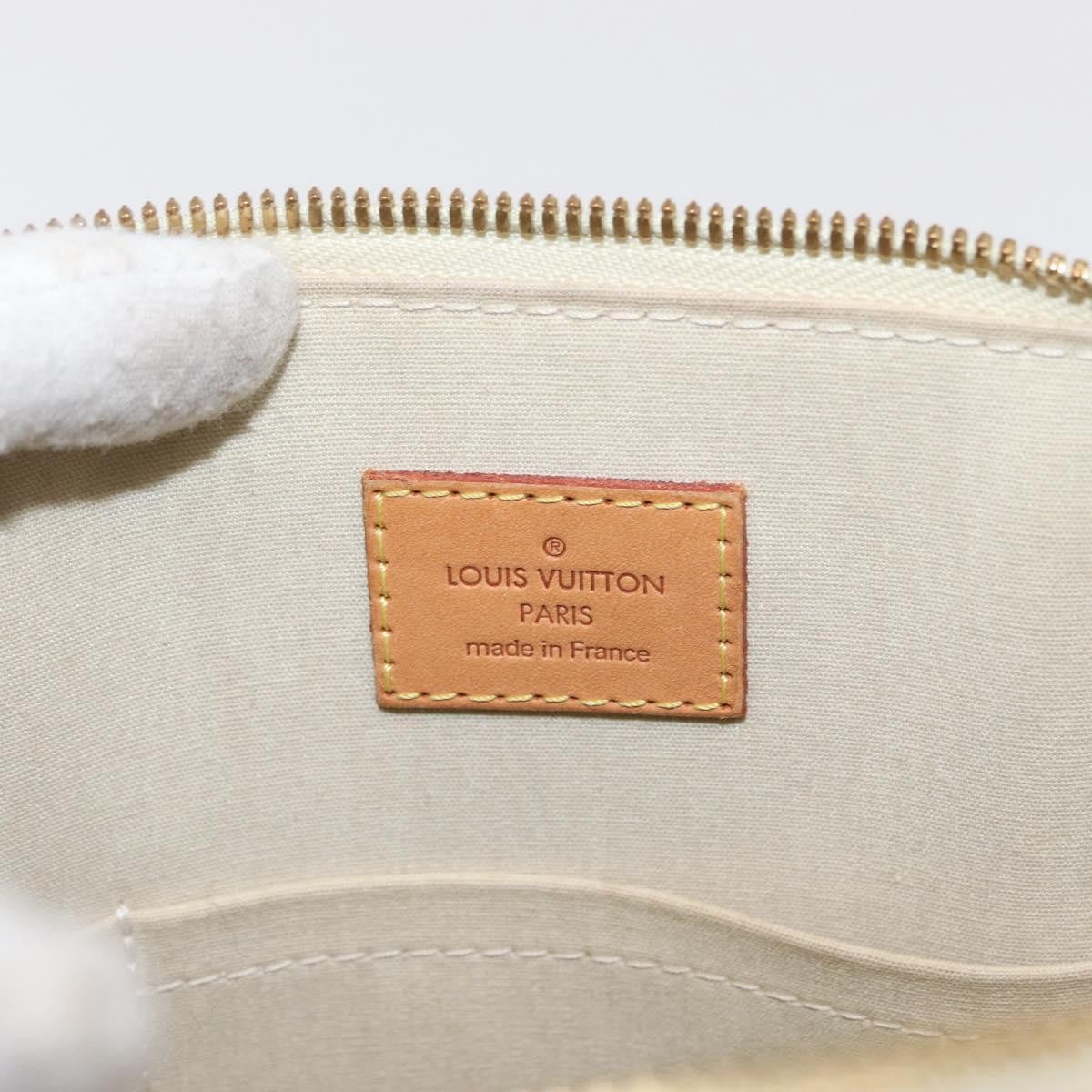 Louis Vuitton Alma Monogram Vernis, Beige, Patent Leather, Handbag