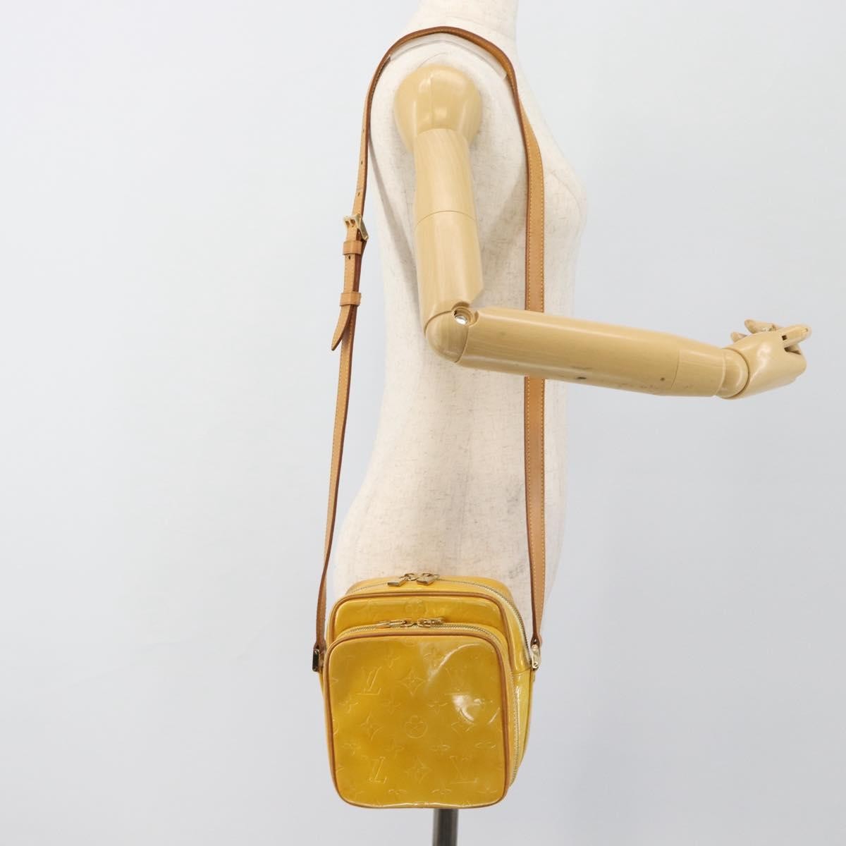 Louis Vuitton Wooster Monogram Vernis, Yellow, Patent Leather, Handbag
