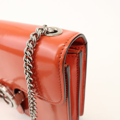 Gucci Interlocking Patent, Orange, Patent Leather, Shoulder Bag