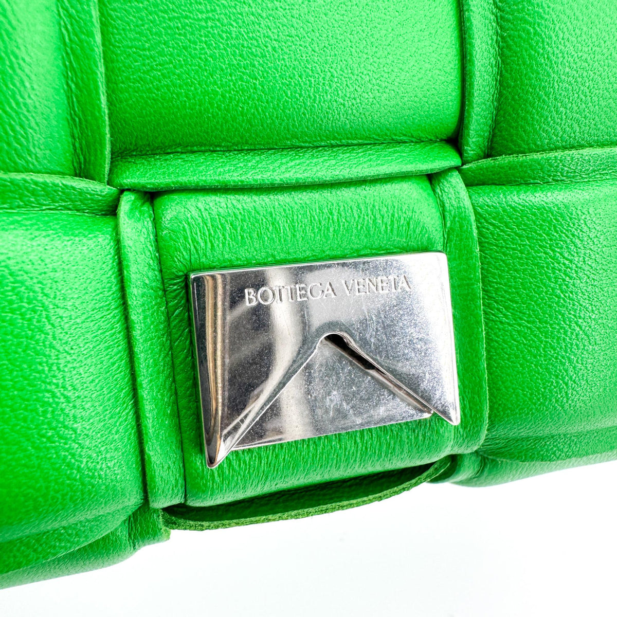 Bottega Veneta Cassette Padded Maxi Intrecciato Leather, Green, Leather, Crossbody Bag