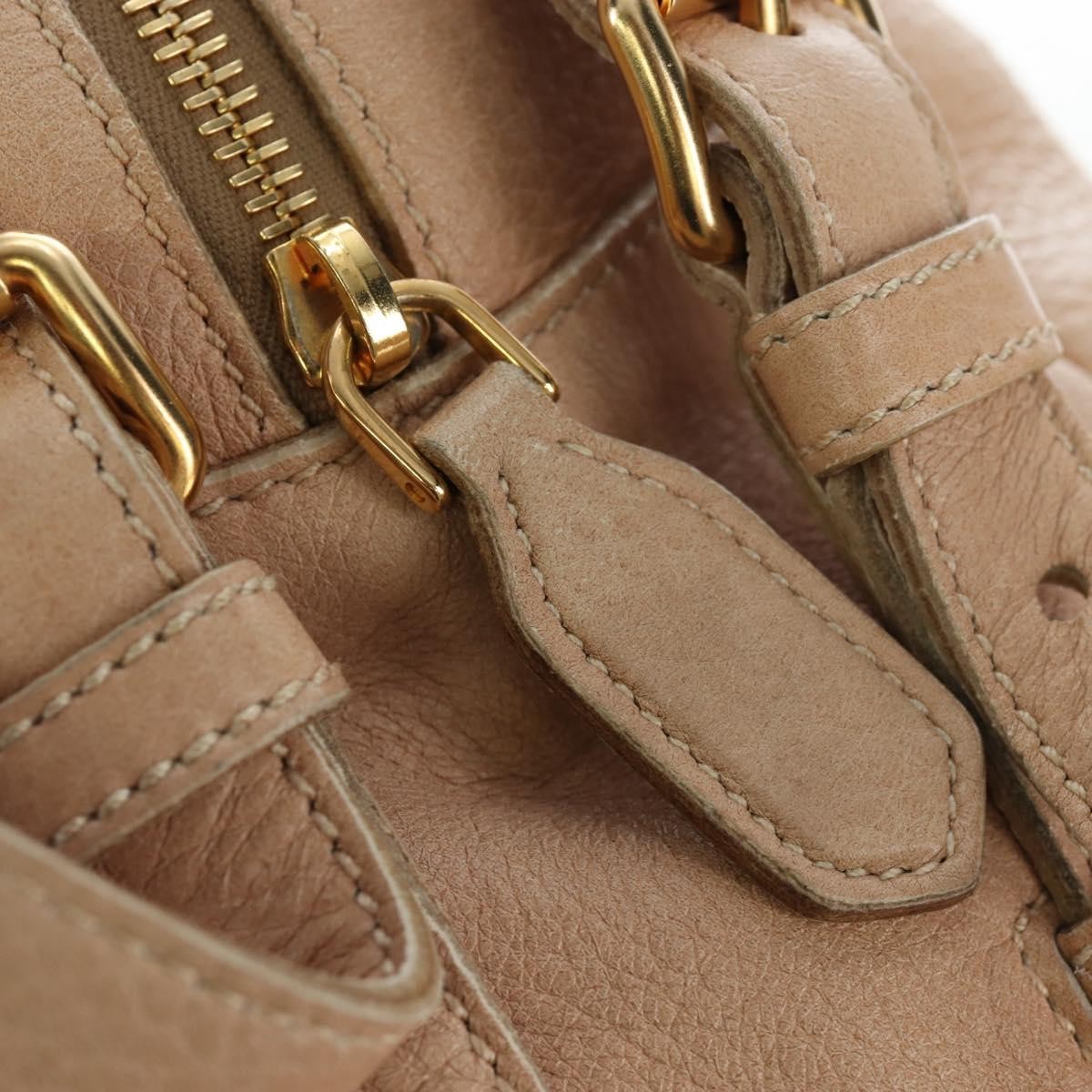 Prada Tote Leather, Beige, Leather, Tote Bag