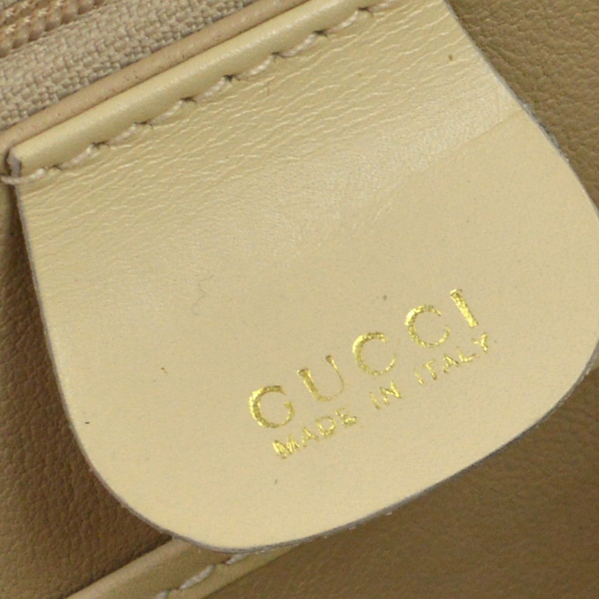Gucci Vintage Bamboo Top Handle Leather, Beige, Leather, Handbag