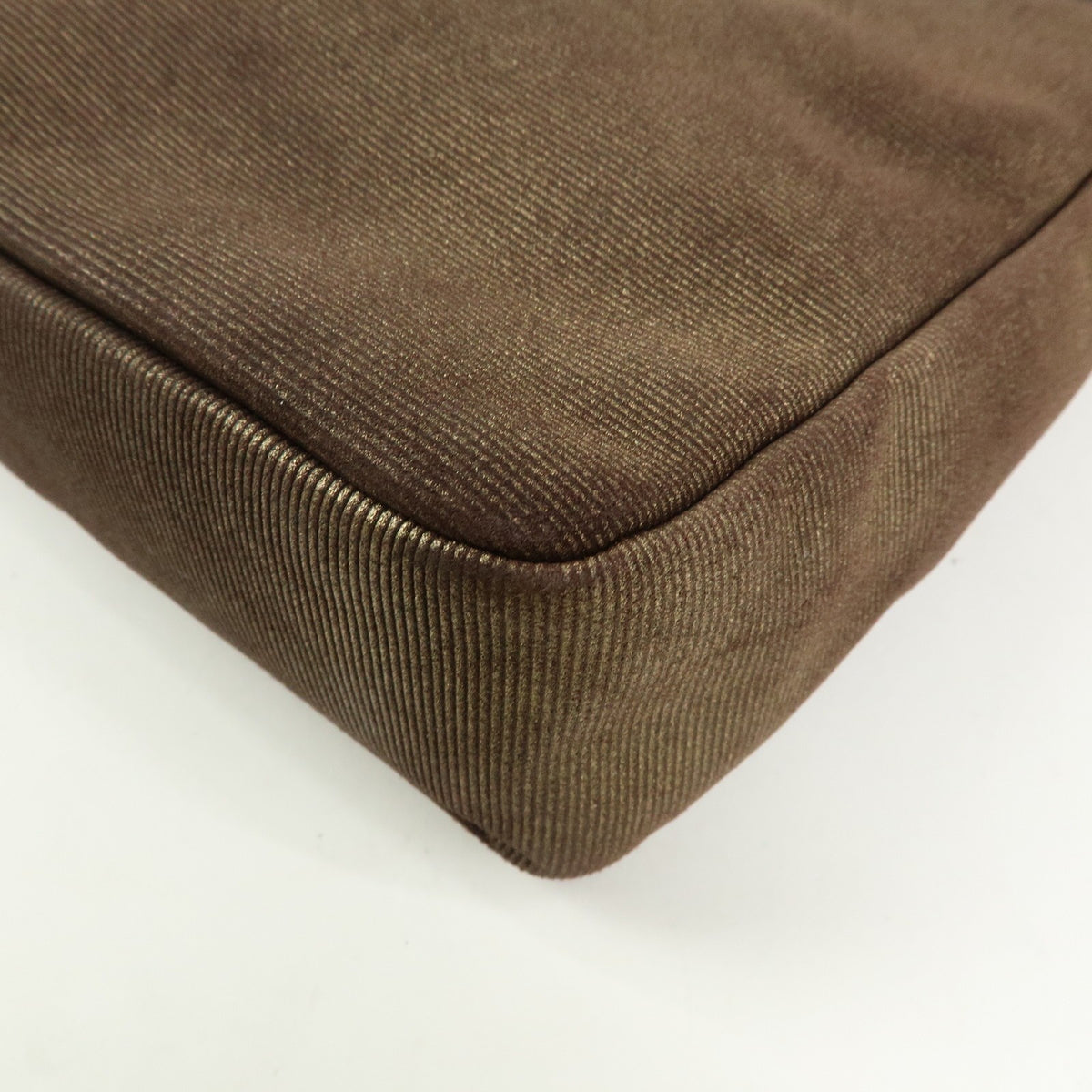 Salvatore Ferragamo Gancini Suede, Brown, Canvas, Crossbody Bag