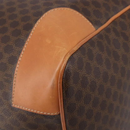 Celine Vintage Duffle Macadam Coated Canvas, Brown, Canvas, Handbag