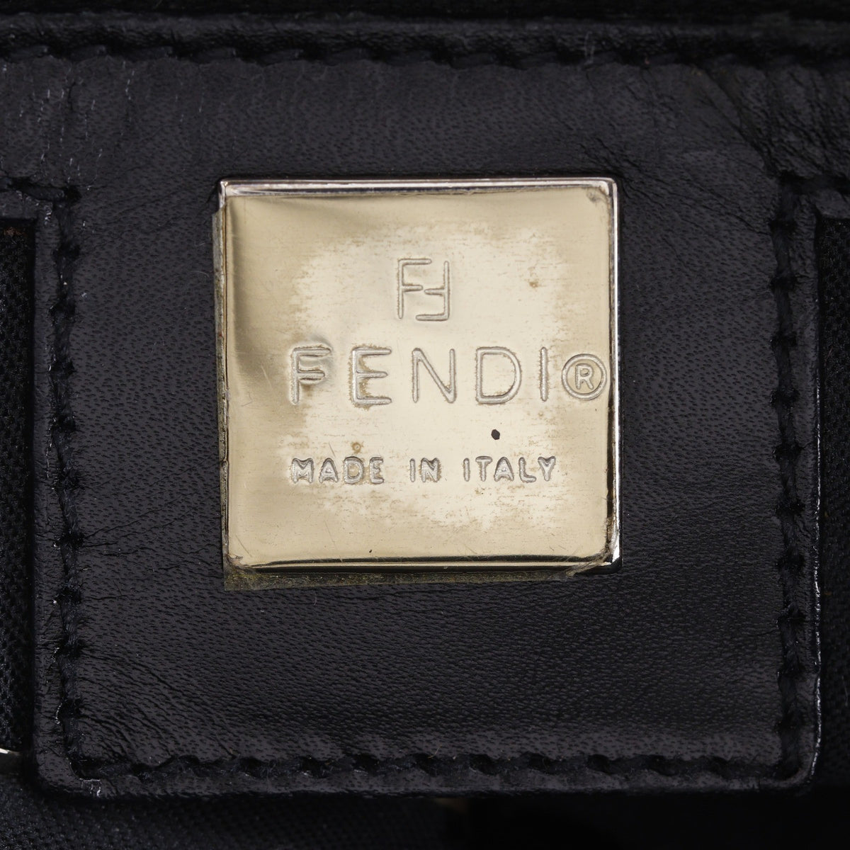 Fendi Vintage FF Nylon, Black, Nylon, Tote Bag