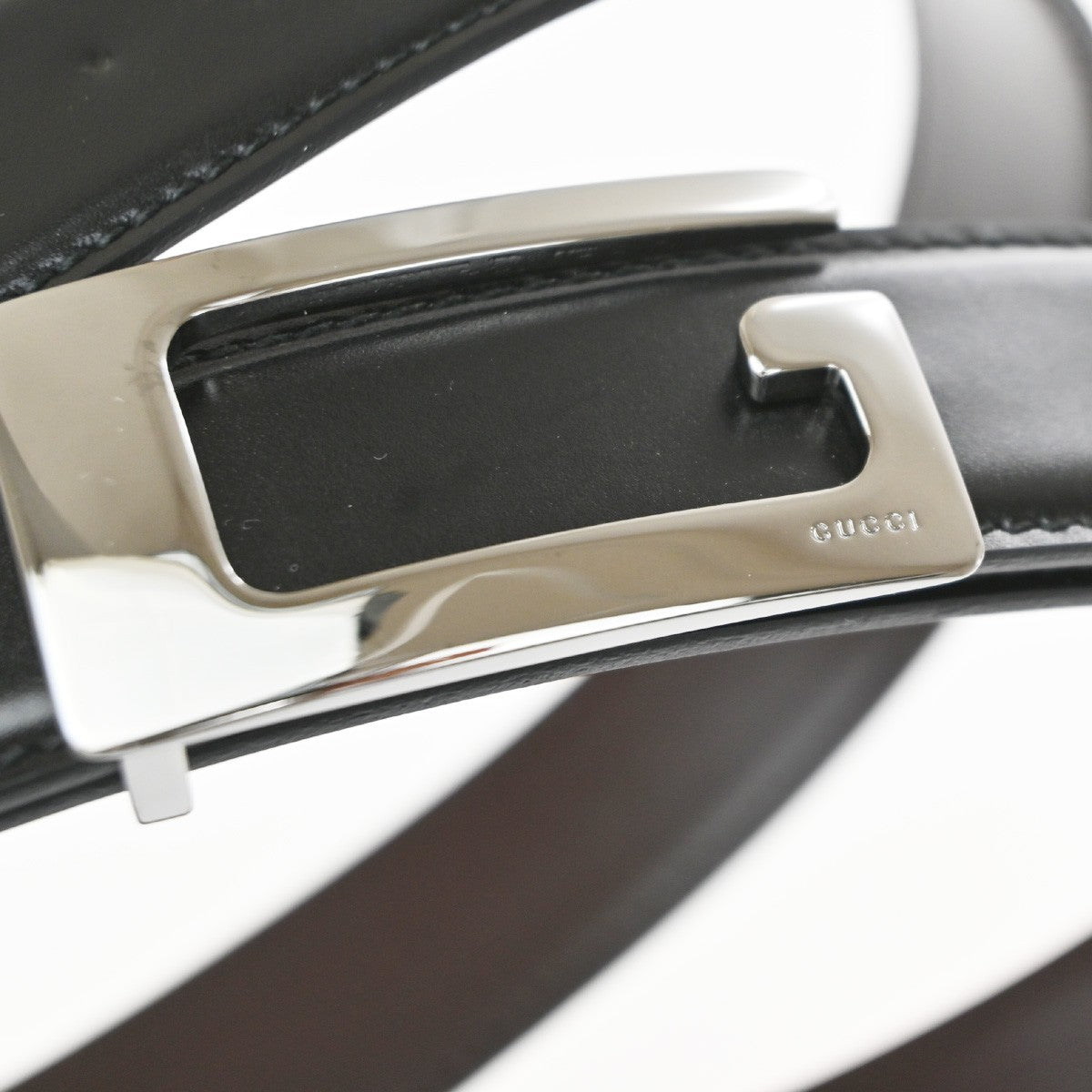 Gucci G Buckle Belt Leather, Black, Leather, Belt