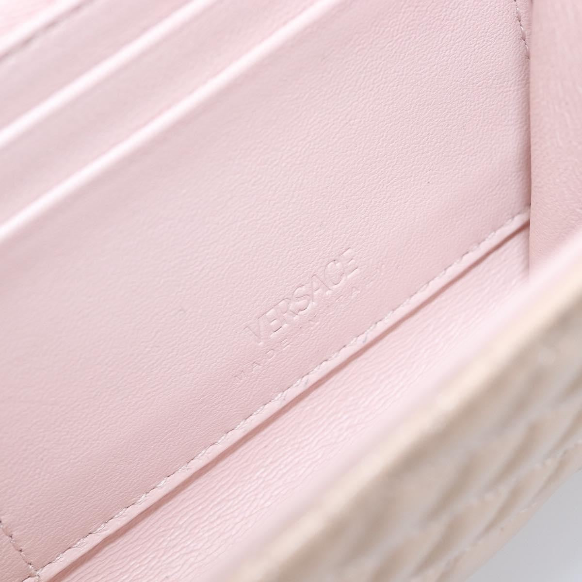Versace Greca Goddess Convertible Clutch Leather, Pink, Leather, Shoulder Bag