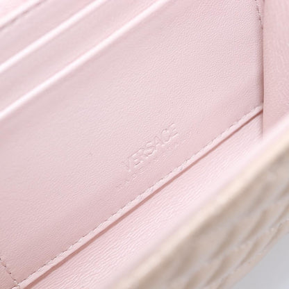 Versace Greca Goddess Convertible Clutch Leather, Pink, Leather, Shoulder Bag