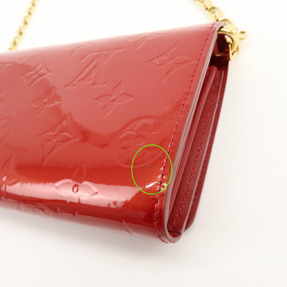 Louis Vuitton Chaine Monogram Vernis, Red, Patent Leather, Crossbody Bag