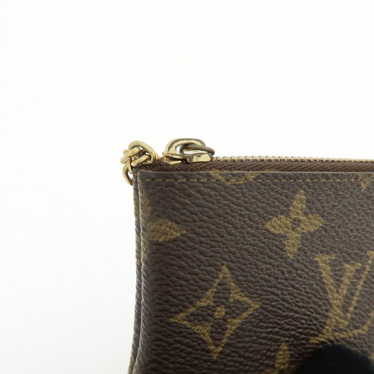 Louis Vuitton Key Monogram Canvas, Brown, Canvas, Clutch