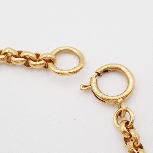 Chanel Vintage CC Heart Pendant Long Metal, Gold, Gold Plated, Necklace